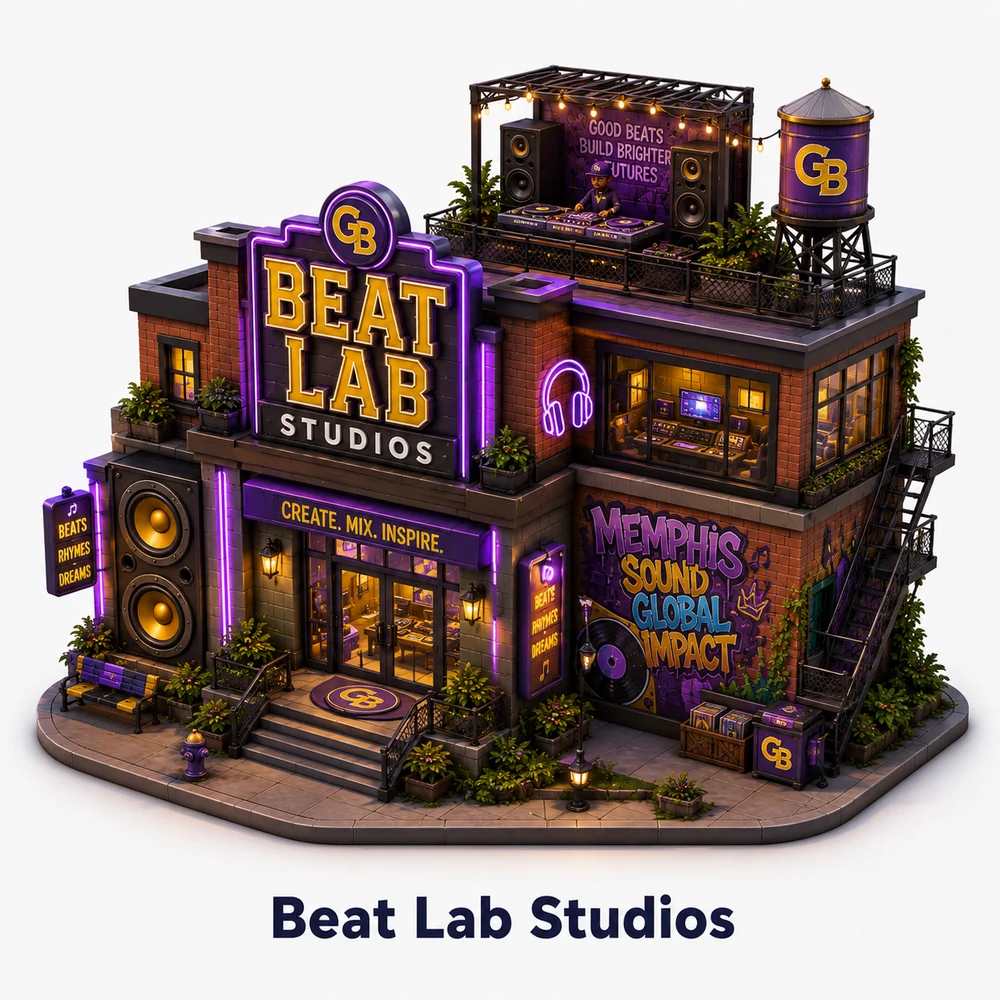 Beat Lab Studios, the music and sound hub of the Grind Babies world