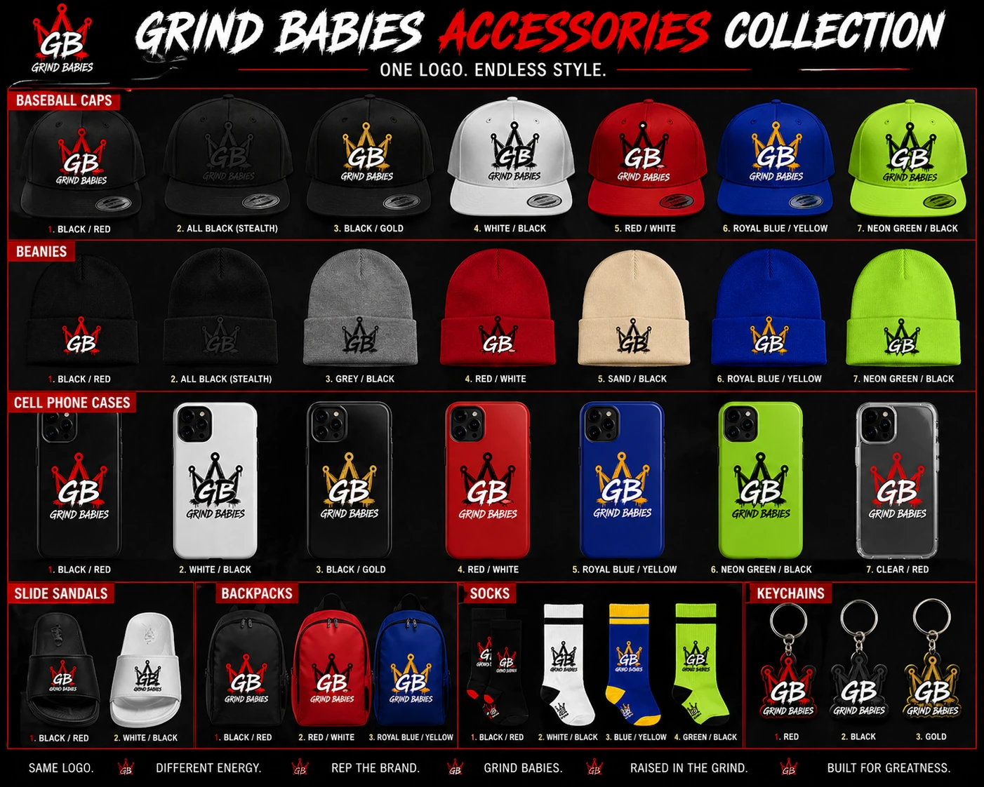 Accessories — Grind Babies branded accessories