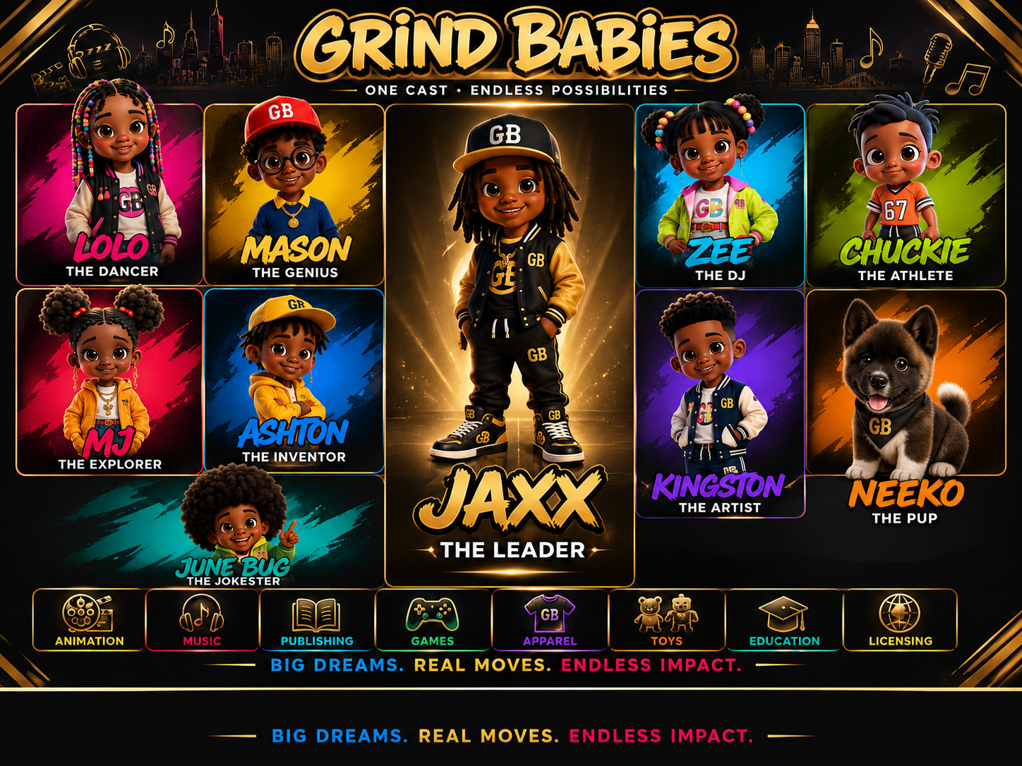 Grind Babies cast poster — a first look at the crew and the Memphis-rooted world