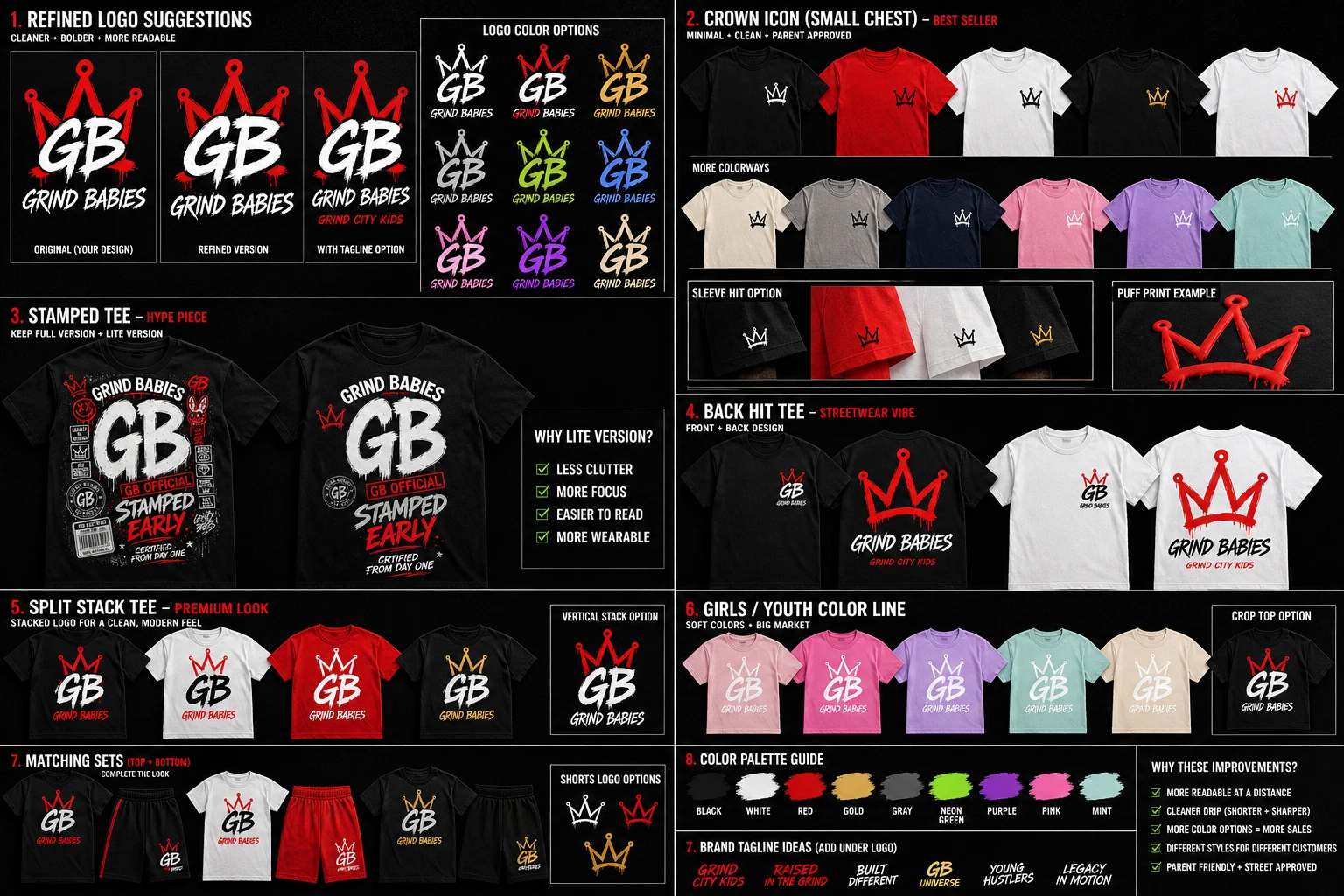 Kids Apparel — Grind Babies branded kids apparel